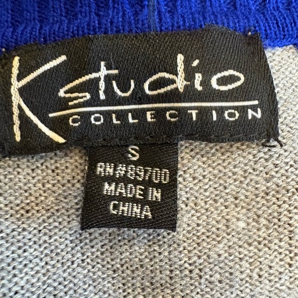 K Studio Collextion black lightweight sweater dress with vest size small NWT - Picture 5 of 7